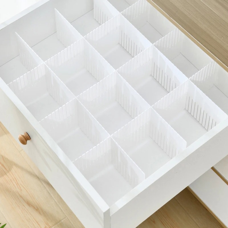 Drawer Organizer Peg - Divisori Regolabili per Cassetti 4/8/12 Pezzi,