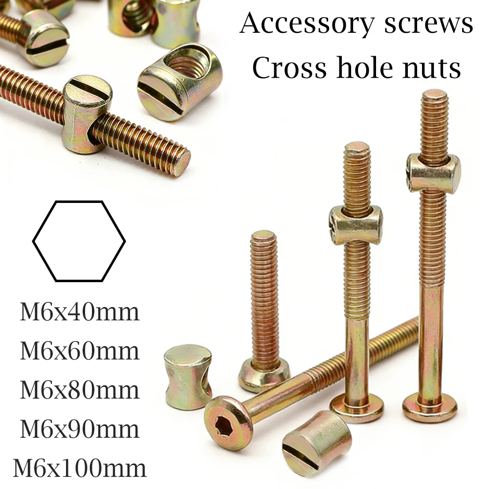 Furniture Hardware Barrel Nut - 10/20 pezzi di viti a testa