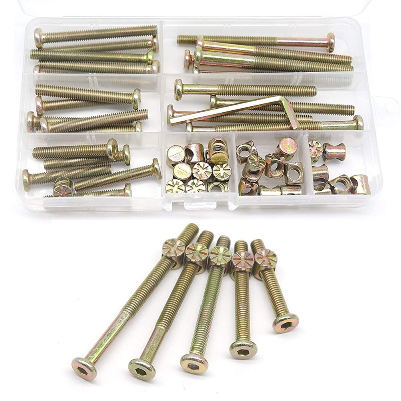 Furniture Hardware Barrel Nut - 50 pz M6x40/50/60/70/80mm Culla Viti Kit