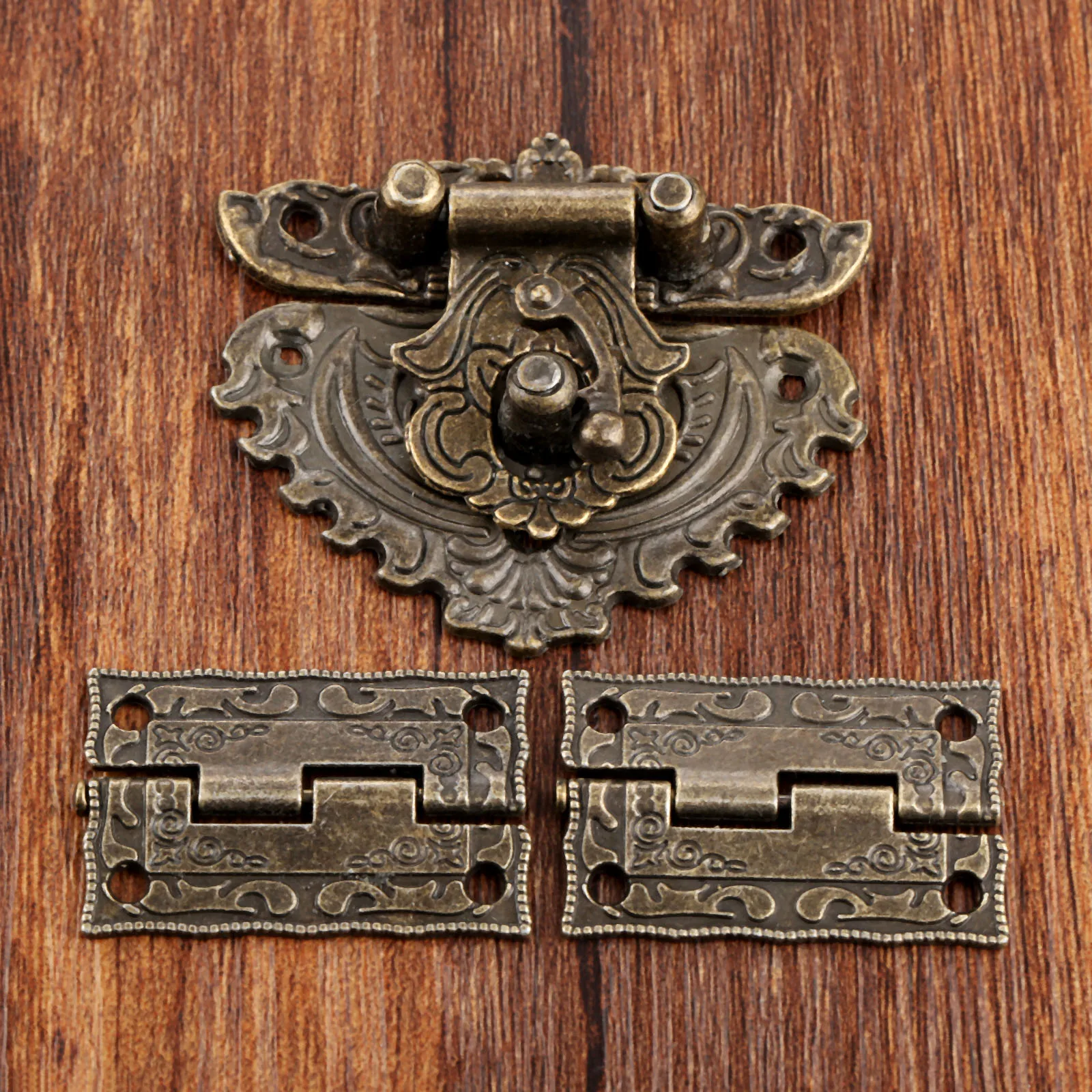 Furniture Hardware Replacement Parts - 3 pz/set Bronzo Antico Lucchetto Scatola