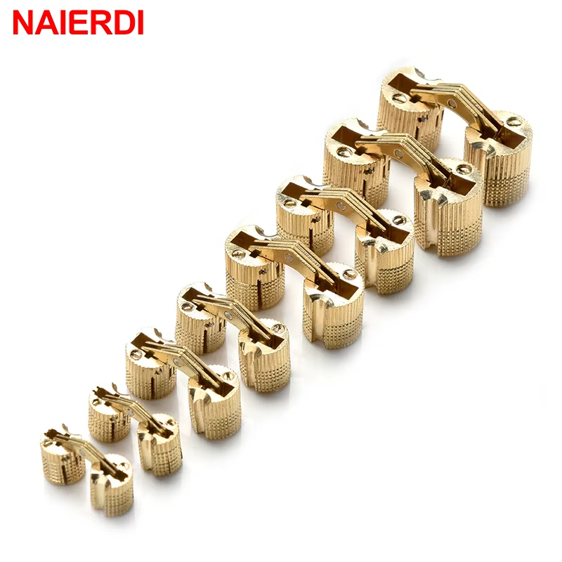 Furniture Hardware Brass - NAIERDI di Rame In Ottone Cerniere