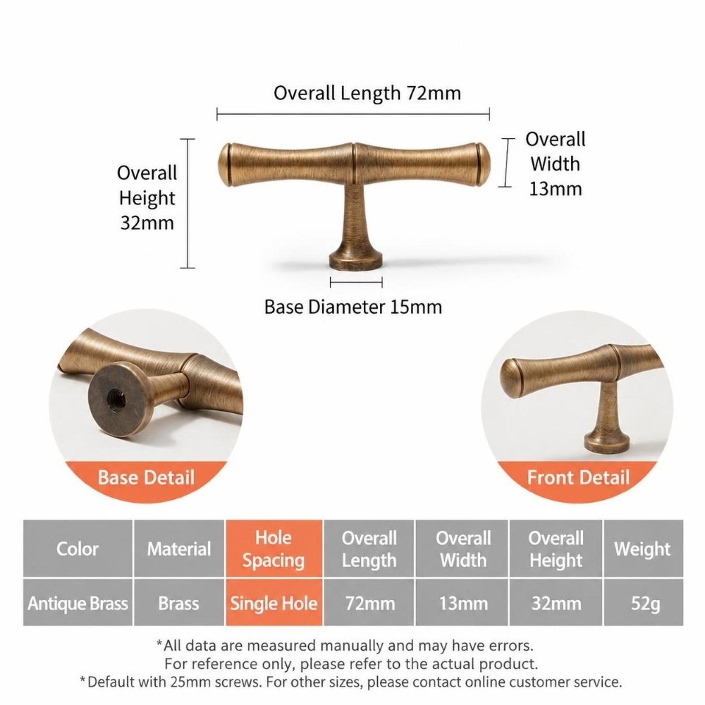 Furniture Hardware Brass - Maniglie per ante di mobili in