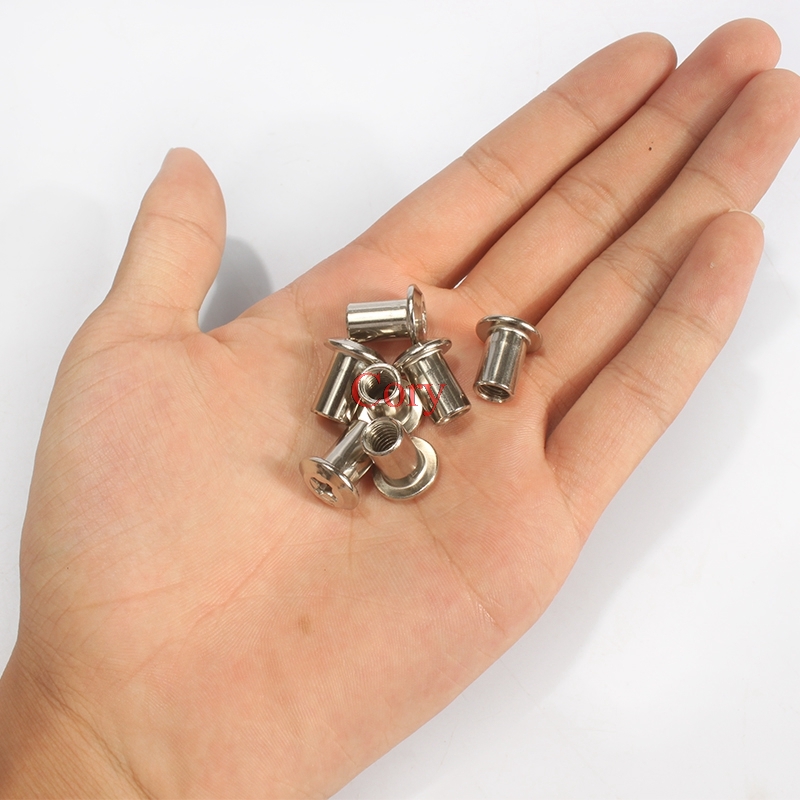 Furniture Hardware Barrel Nut - 10 pz 6mm Barilotto Dado Testa