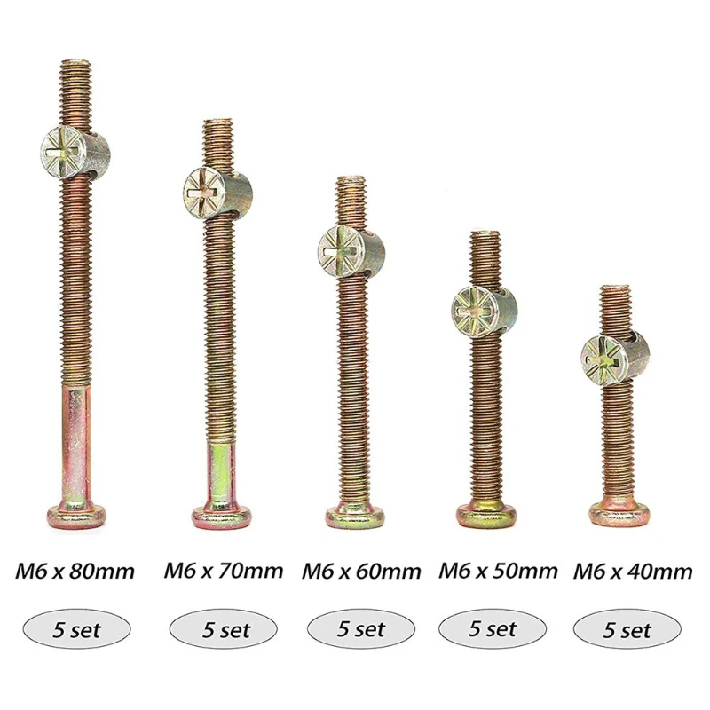 50 pz M6x40/50/60/70/80mm Cull - Furniture Hardware Barrel Nut recensione e prezzo