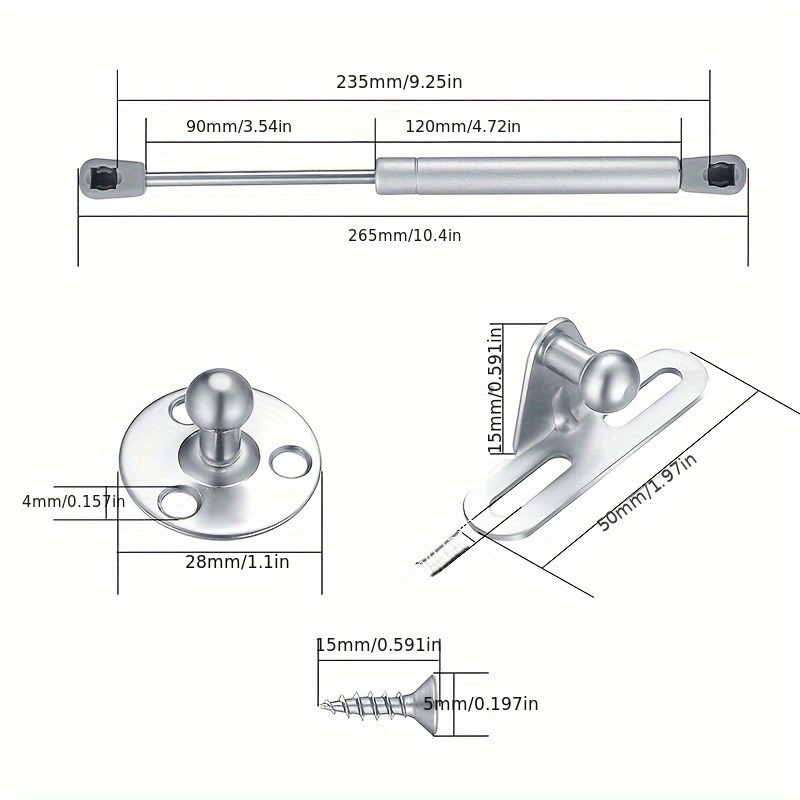 2 pezzi di molle a gas per amm - Furniture Hardware Replacement Parts recensione e prezzo